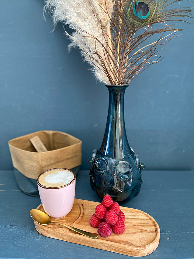 Ovaal massief houten koffietray