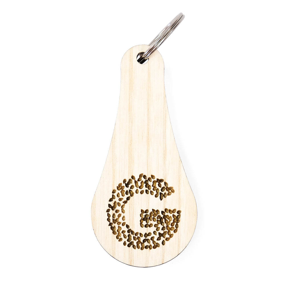 Houten hotelsleutelhanger met logo