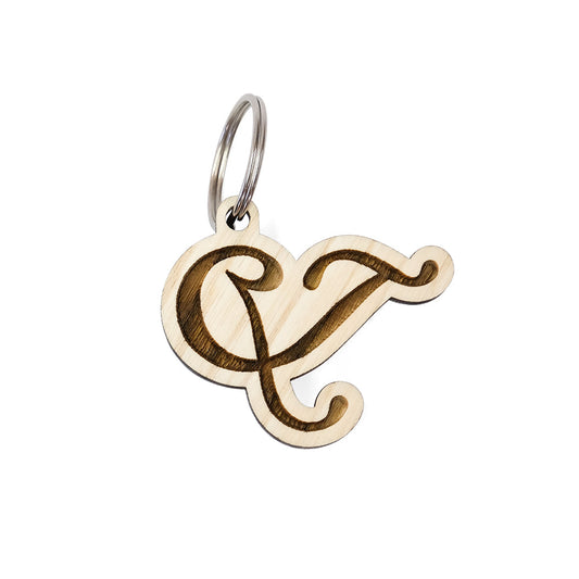 Houten sleutelhanger met logo - vorm FSC 100%