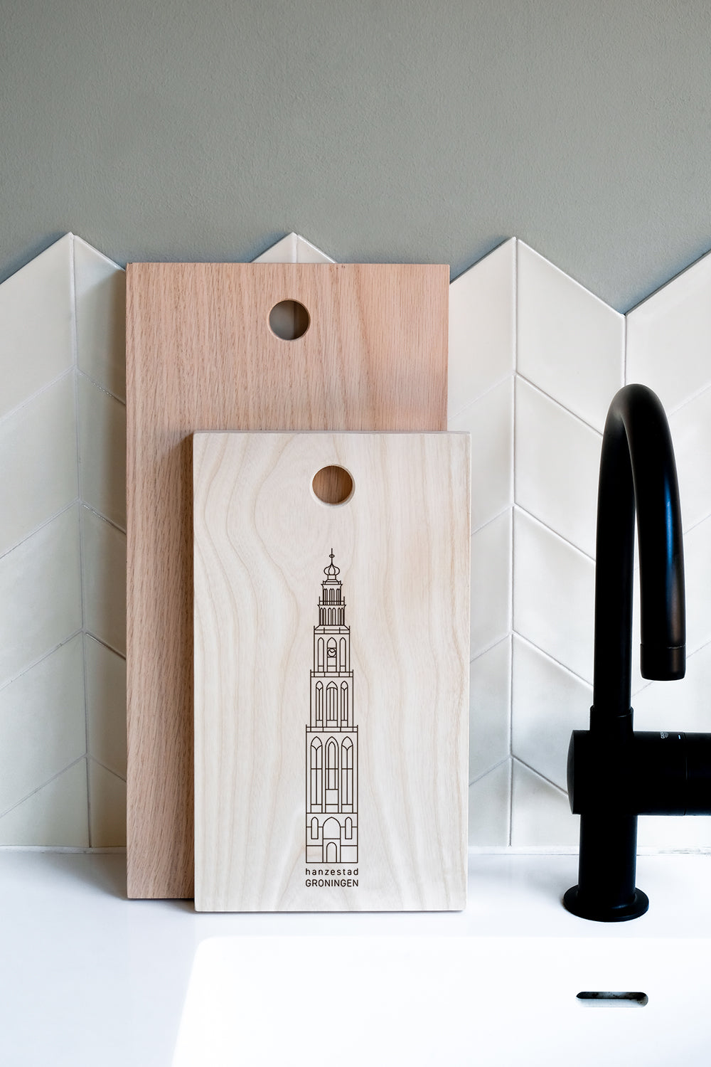 Snijplank Stadstoren Martinitoren Groningen Nederlands hout FSC 100%