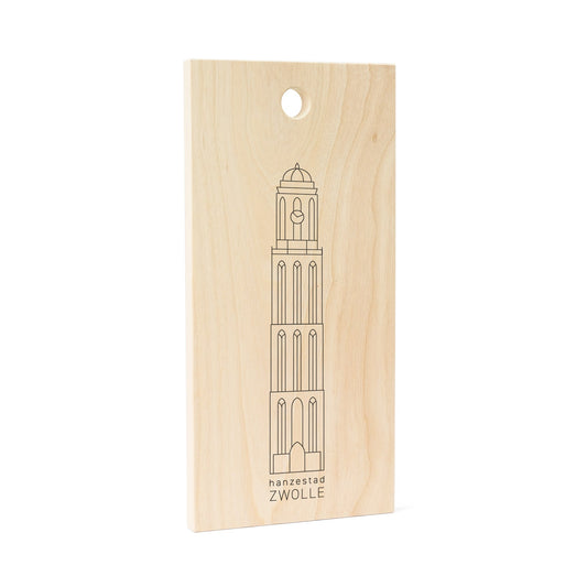 Snijplank Stadstoren Peperbus Zwolle Nederlands hout FSC 100%