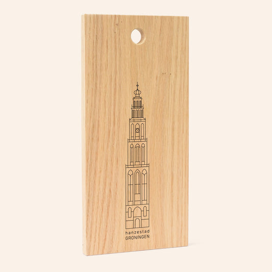 Houten snijplank Martinitoren Groningen