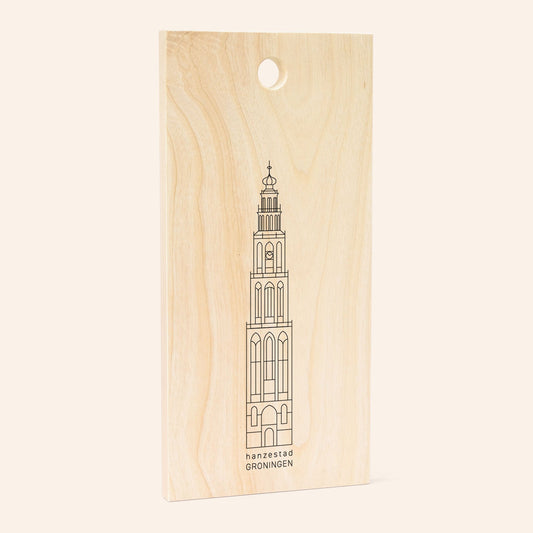 Houten snijplank Martinitoren Groningen
